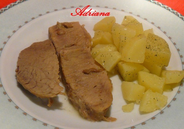 Antico arrosto alla senape con patate bollite